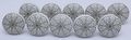 Grey Ceramic Flat White Drawer Pulls And Knobs Handmade Designer Set Of 12 Silver Finish 101 