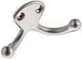 Rockwood 796 26d Brass Small Double Coat Hook 1-1 8 Width X Height Projection Satin Chrome Plated Finish 