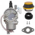 Anxingo Air Filter Stack Carburetor Replacement For 2 Stroke 43cc 47cc 49cc Atv 4 Wheel Off Road Vehicle Lawn Mower Scooter