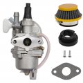 Anxingo Air Filter Stack Carburetor Replacement For 2 Stroke 43cc 47cc 49cc Atv 4 Wheel Off Road Vehicle Lawn Mower Scooter