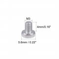 Uxcell M3x4mm Machine Screws Pan Phillips Cross Head Screw 304 Stainless Steel Fasteners Bolts 30pcs