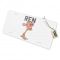 Graphics More Ren And Stimpy Show Collegiate Novelty Metal Vanity Tag License Plate