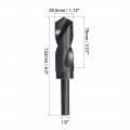 Uxcell 28 5mm Reduced Shank Drill Bit Hss 6542 Black Oxide With 1 2 Inch Straight