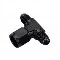 Ac Performance -3 An Male Flare Tee Fitting With An3 Female Swivel On Side Adaptor Aluminum Black 