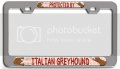 Protected By Italian Greyhound Dogs Pets Ch 3d Metal License Plate Frame Auto Suv Truck Tag Holder U51 