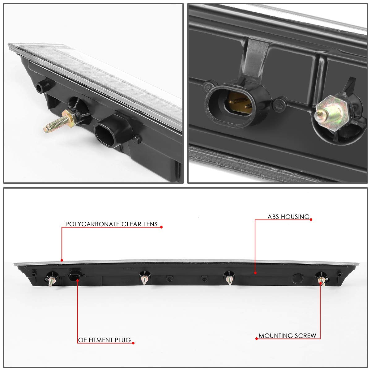 Led Third Brake Light For 2015 2020 Chevy Tahoe Suburban And 2016 2019 3500hd High Mount Stop Lamp With Black Housing Clear
