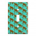 Jungle Cats Cheetah Plastic Wall Decor Toggle Light Switch Plate Cover