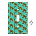 Jungle Cats Cheetah Plastic Wall Decor Toggle Light Switch Plate Cover