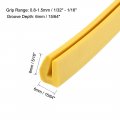 Uxcell Edge Trim Seal Yellow Pvc Plastic U Channel Protector Fits 1 32 16 10 Feet Length