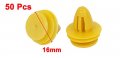Uxcell 50pcs Yellow Plastic Rivet Clips 8mm X 11mm 16mm