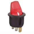 Ces Spst 12 Volt Dc Illuminated Rocker Switch Red 