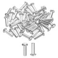 30 Pcs Brazier Head Solid Aluminum Rivets M6 Dia X 20mm Length Round Boat For Repairing Boats Machinery Aircraft Automobile 