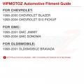 Vipmotoz Black Bezel License Plate Light Tag Lamp Assembly Replacement Pair For 1998-2005 Chevy Blazer S10 Gmc Jimmy Sonoma