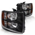 Instyleparts Chevy Silverado 1500 2500 3500 Hd Clear Lens Headlights With Black Housing 