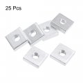 Uxcell Square Nuts M6x15mmx4mm Zinc-plated Metric Coarse Thread Assortment Kit 25 Pcs