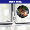 Uxcell 4 Way Structural Pipe Connector 2pcs Chain Link Fence Clamp Stainless Steel Corner Fitting End Rails Fit Od 1 Inch 25mm