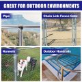 Uxcell 4 Way Structural Pipe Connector 2pcs Chain Link Fence Clamp Stainless Steel Corner Fitting End Rails Fit Od 1 Inch 25mm