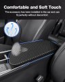 Autorder Custom Fit For Center Console Cover Kia Ev6 2022 2023 Accessories Carbon Fiber Armrest Anti-scratch Leather Protector