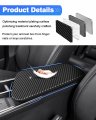 Autorder Custom Fit For Center Console Cover Kia Ev6 2022 2023 Accessories Carbon Fiber Armrest Anti-scratch Leather Protector