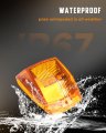 Amber Led Truck Cab Marker Light 17 Diodes Waterproof Side Trailer Clearance For Freightliner International Harvester And