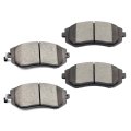 Front D929 Ceramic Disc Brake Pad Set With Hardware For Subaru Impreza Legacy Outback Forester And Saab 9-2x 4 Pieces 