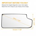 X Autohaux Car Passenger Right Side Rearview Mirror Glass Replacement Non-heated W Backing Plate For Chevrolet Silverado 1500