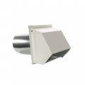 Hooded Wall Vent With Screen And Damper 8 Inch White 