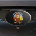 Graphics More Bigfoot Believes In You Funny Humor Oval Tow Trailer Hitch Cover Plug Insert