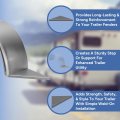 Recpro Weld On Aluminum Diamond Plate Or Smooth Solid Steel Trailer Fender Step 9a With A A Lip Lightweight Rust Resistant