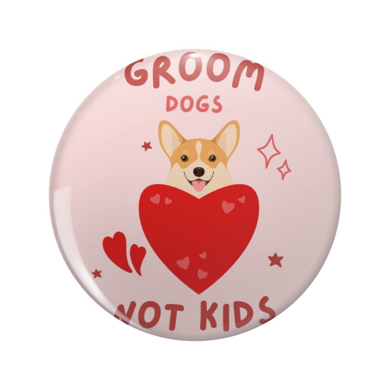 1080 Graphics Groom Dogs Not Kids Key Chain Double Sided Stainless Steel Keychain