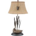 Black Forest Decor Duck With Reeds Table Lamp