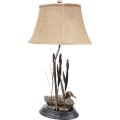 Black Forest Decor Duck With Reeds Table Lamp