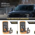Vipmotoz 5x Full Led Amber Roof Cab Clearance Lamp Compatible With 2017-2022 Ford F250 F350 Super Duty Pickup Truck Chrome Lens