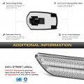Vipmotoz 5x Full Led Amber Roof Cab Clearance Lamp Compatible With 2017-2022 Ford F250 F350 Super Duty Pickup Truck Chrome Lens