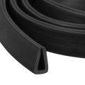 U Channel Edge Trim 13 1ft Length Rubber Guard Seal Strip Protector Flat Type Fit For 4mm 11 32 W X 7 16 H Black 