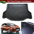 Car Boot Mat Carpet Cargo Liner Trunk Tray Floor For Ford Fiesta Hatchback 2009-2021 2022 2023