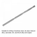 Uxcell 8mm Cutting Dia Cemented Carbide Twist Extra Long Drill Bit With Round Straight Shank For Hardened Steel Stainless 200mm