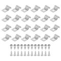 24pcs 5mm 3 16 One Hole Rigid Pipe Strap 304 Stainless Steel Conduit Clamp Thicken U Bracket Heavy Duty With Self-tapping 