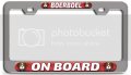Boerboel On Board Dogs Pets Ch 3d Metal License Plate Frame Auto Suv Truck Tag Holder D17 