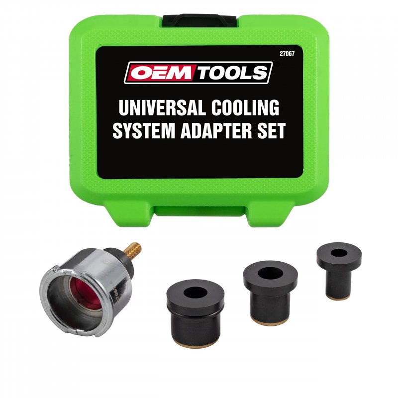Oemtools 27067 Universal Cooling System Adapter Set Works With Auto Coolant Pressure Tester To Test In Most Vehicles Fits