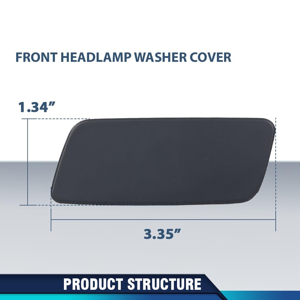 Headlight Washer Cover Powerwash Cap Pair For Range Rover 2013 2017 Lr038767 Lr038768 Black Abs Plastic Nozzle Covers