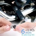 Kiwav Motorcycle Round Bolt Cap Screw Cover Plug Black For 6mm Thread Allen Head Bolts Ie M5 Key 