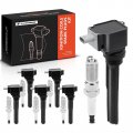 A-premium Set Of 6 Ignition Coil Pack And Iridium Spark Plugs Compatible With Ford F-150 F150 2017-2019 Expedition 2018-2019