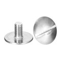 M5x10mm Extra Large Flat Head Slotted Screws 5pcs 304 Stainless Steel Round Bolts 