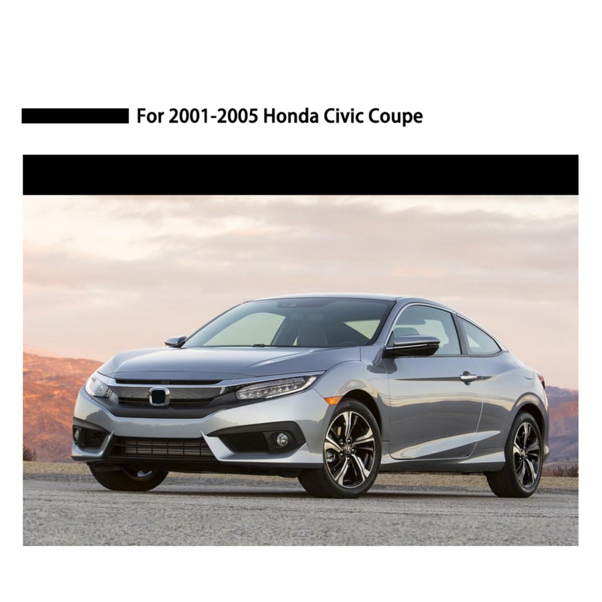 Outside Mount Window Wind Deflectors Replacement For 2001-2005 Honda Civic Visors Rain Guard 2pieces