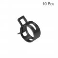 Uxcell Steel Band Clamp 14mm Inner Dia Fit 14 5-15 2mm Od Hose Spring Type Action Fuel Line Silicone Tube Clip Black 10pcs