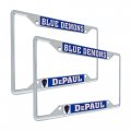 Depaul University Metal License Plate Frame For Front Or Back Of Car Officially Licensed Mascot 2-pack 