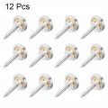 Uxcell Mirror Screws Decorative Cap Fasteners Cover Nails Electroplated Bright Silvery 14mm 0 55 Brass 12pcs