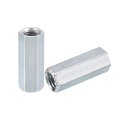 6pcs M12x15x40mm Coupling Nuts Galvanized Carbon Steel Hex Threaded Rod Coupler For Furniture Electronic Industrial 