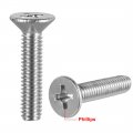 Uxcell M4x18mm Flat Head Machine Screws Phillips Cross Screw 304 Stainless Steel Fasteners Bolts 50pcs